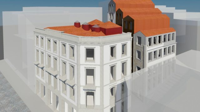 Edifício de habitação e comércio em Mouzinho da Silveira
