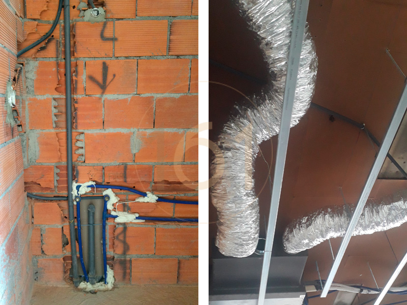 canalizador-rede de água e ventilação