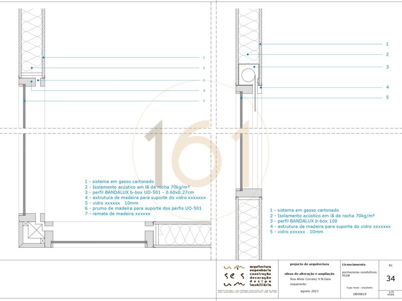 execução. pormenor construtivo